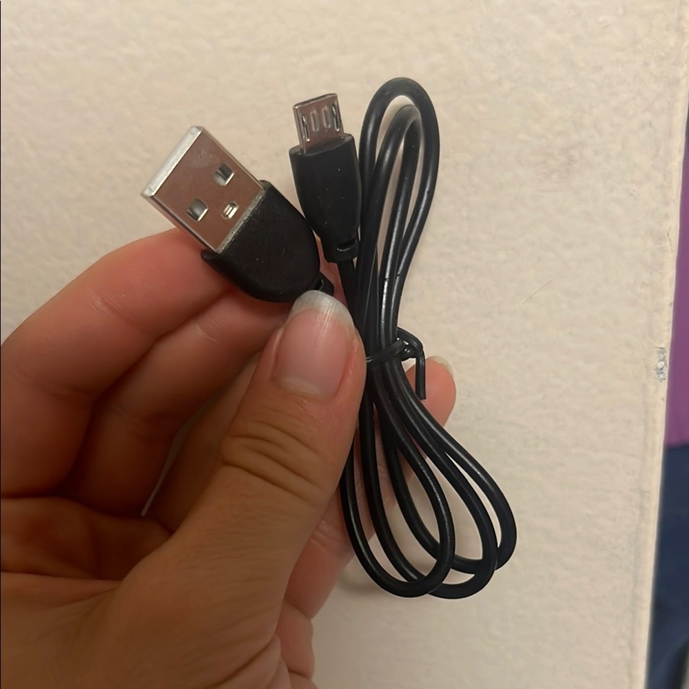 Black USB to Micro USB Charging Cable